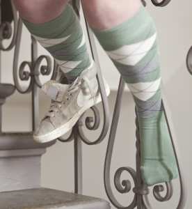 Chaussettes d'équitation tendance au motif écossais