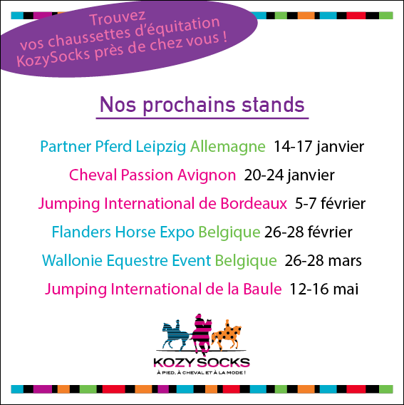 Stands KozySocks France et Europe hiver-printemps 2016