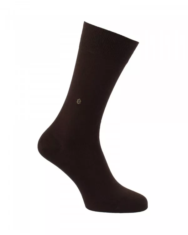 Chaussettes homme en bambou brun