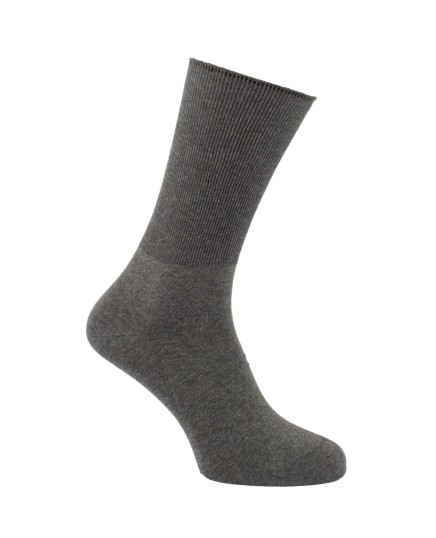 Chaussettes non comprimantes en coton gris foncé chiné