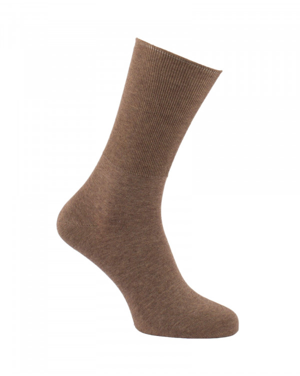 Chaussettes non comprimantes en coton marron Chaussettes non comprimantes en coton marron