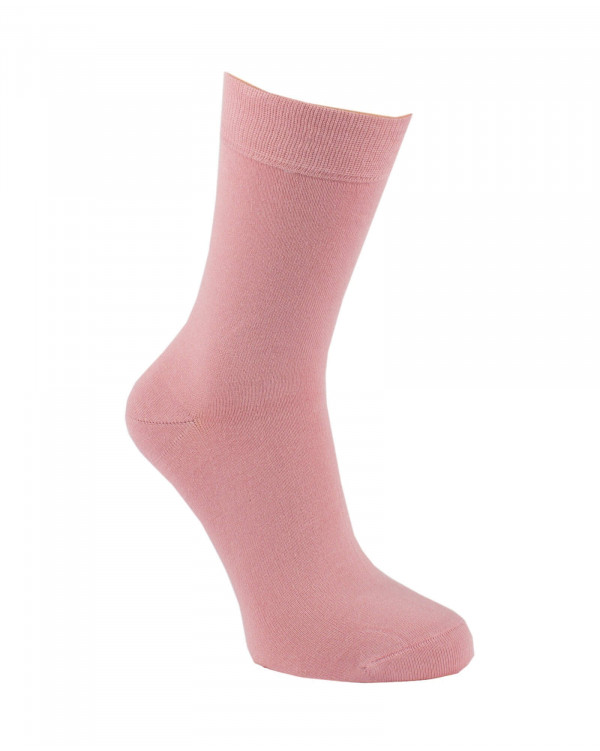 Chaussettes unies en bambou vieux rose Chaussettes unies en bambou vieux rose