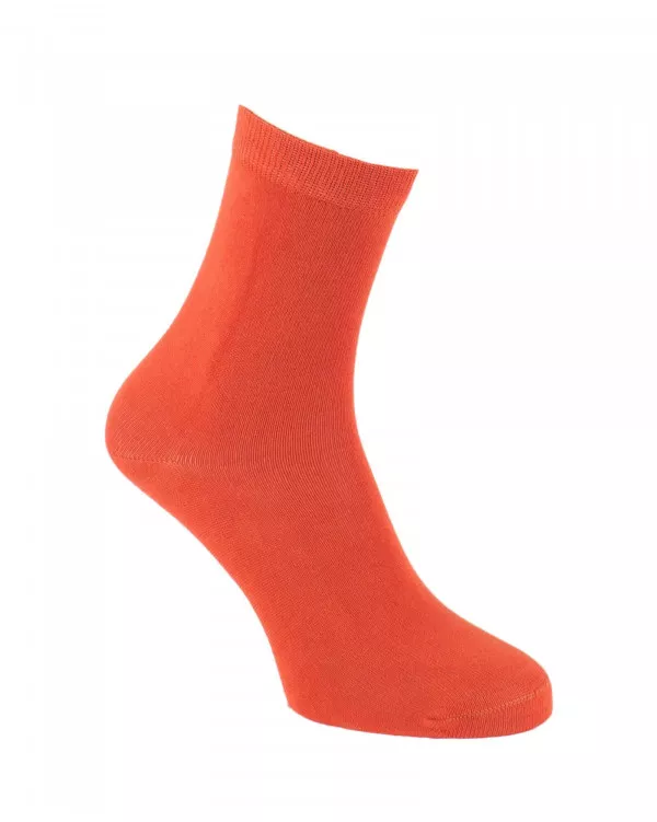 Chaussettes unies en bambou orange Chaussettes unies en bambou orange