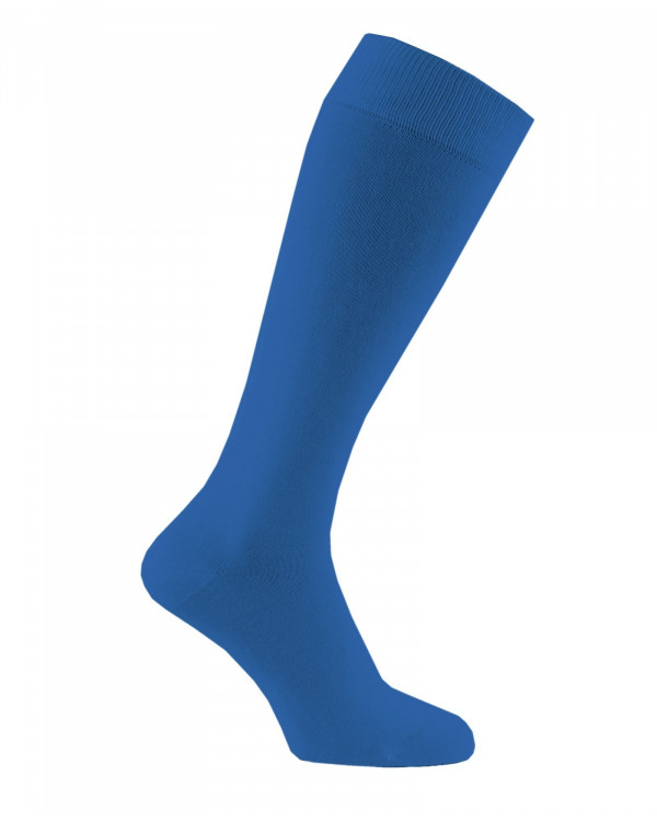 Mi-bas unis en coton bleu roi Mi-bas unis en coton bleu roi