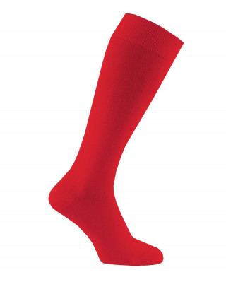 Chaussettes d'équitation unies en coton rouge