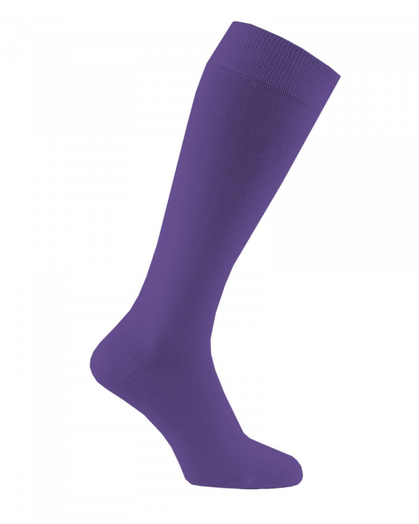 Mi-bas unis en coton violet Mi-bas unis en coton violet