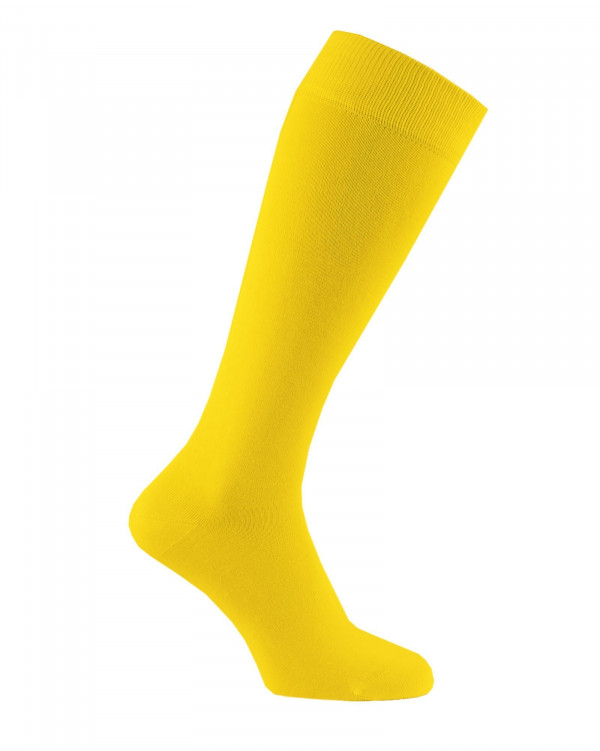Mi-bas unis en coton jaune Mi-bas unis en coton jaune