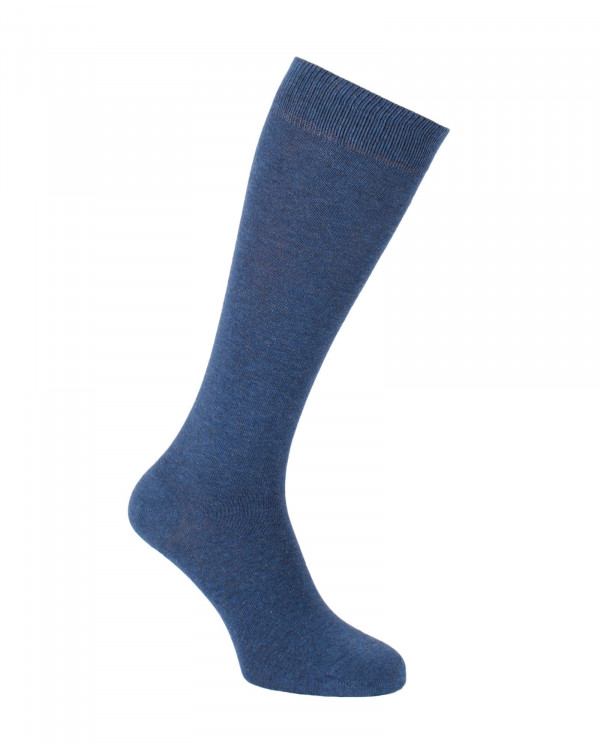 Mi-bas unis en coton bleu marine Mi-bas unis en coton bleu marine
