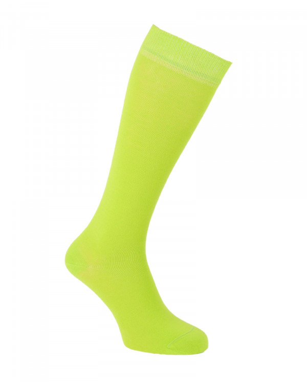 Mi-bas unis en coton vert anis Mi-bas unis en coton vert anis