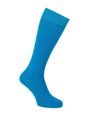 Chaussettes d'équitation unies en coton turquoise