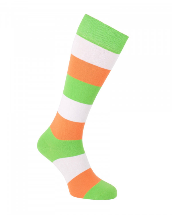 Rayures larges tricolores vert pomme orange blanc Rayures larges tricolores vert pomme orange blanc