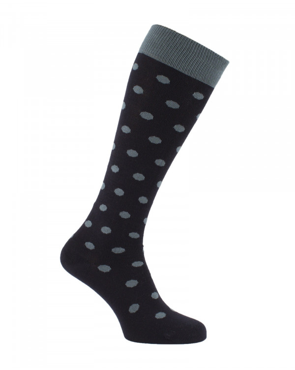 Mi-bas Petits Pois bleu marine Mi-bas Petits Pois bleu marine