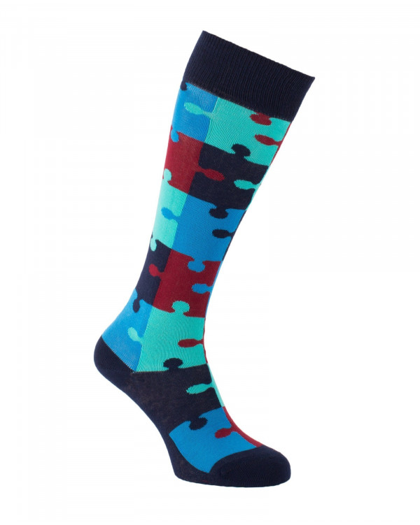 Chaussettes d'équitation Puzzle noir Chaussettes d'équitation Puzzle noir