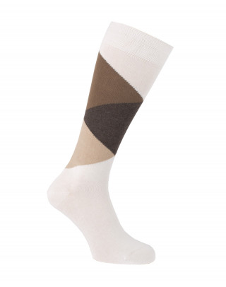 Chaussettes d'équitation Triangles écru marron