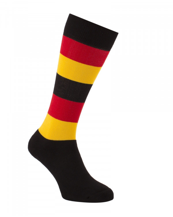 Mi-bas molletonnés rayés tricolores