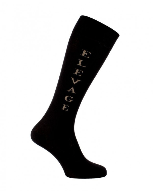 Chaussettes d'équitation Elevage Noir et Beige