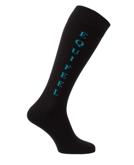 Chaussettes d'équitation Equifeel Noir et turquoise