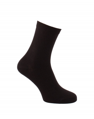 Chaussettes unies en coton Noire