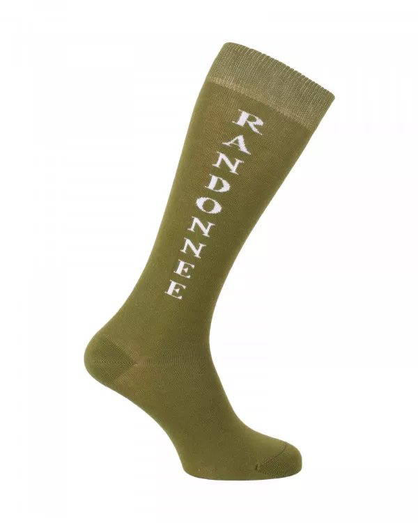 Chaussettes équitation Randonnée kaki et blanche Chaussettes équitation Randonnée kaki et blanche