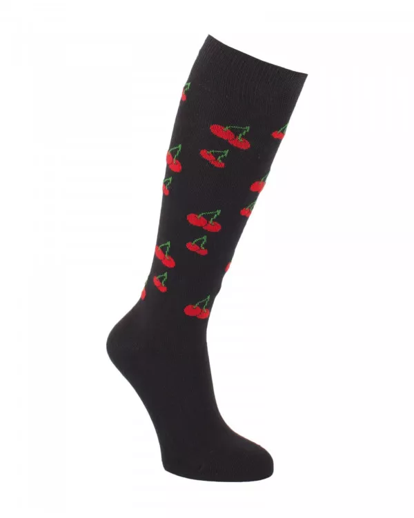 Chaussettes d'équitation Cerises noir