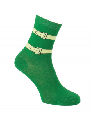 Chaussettes Brides vert foncé et vert anis