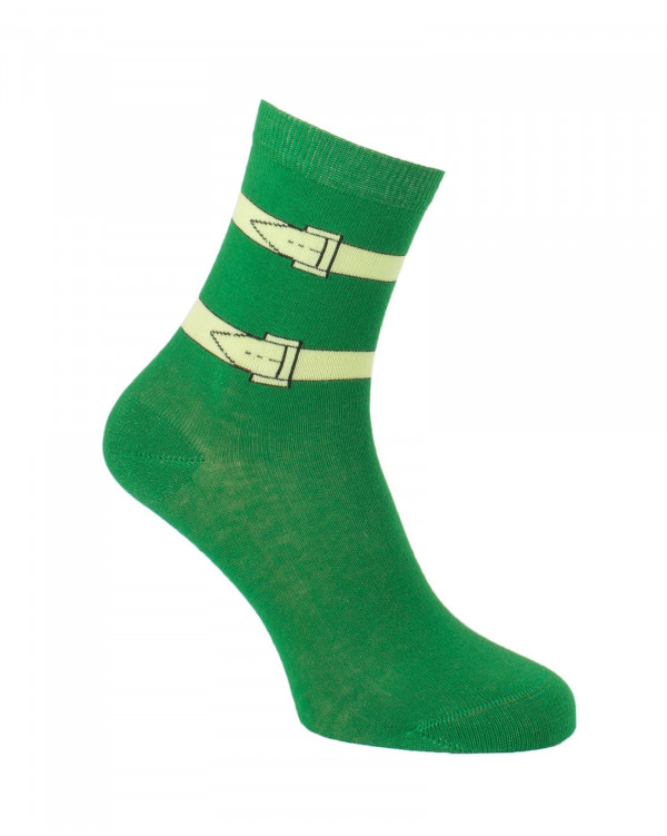 Chaussettes Brides vert foncé et vert anis