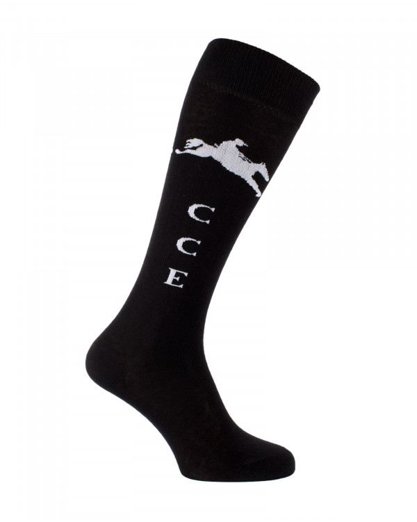 Chaussettes équitation Champion CCE noir et blanc