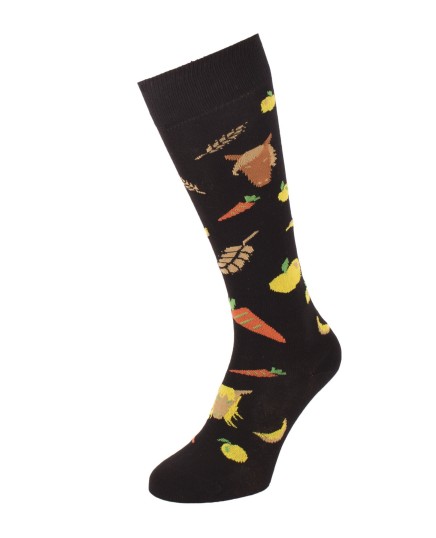 Chaussettes d'équitation avec friandises pour chevaux vue de l'autre côté