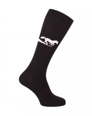 Chaussettes équitation Gripoil Noir et blanc