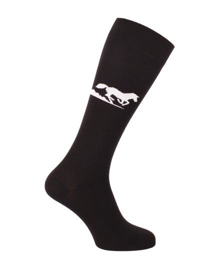 Chaussettes équitation Gripoil Noir et blanc