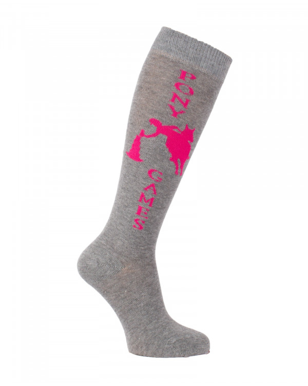 Mi-bas Champion Pony Games Gris et Rose fuchsia Mi-bas Champion Pony Games Gris et Rose fuchsia