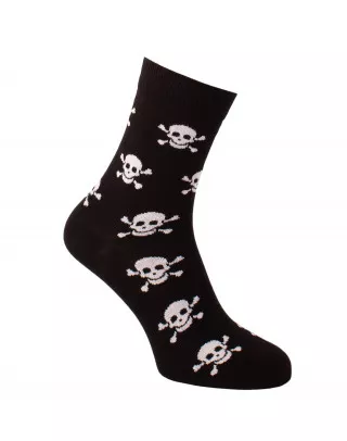 Chaussettes Têtes de mort noir blanc