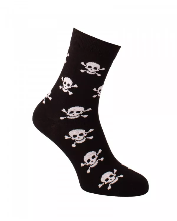 Chaussettes Têtes de mort noir blanc Chaussettes Têtes de mort noir blanc