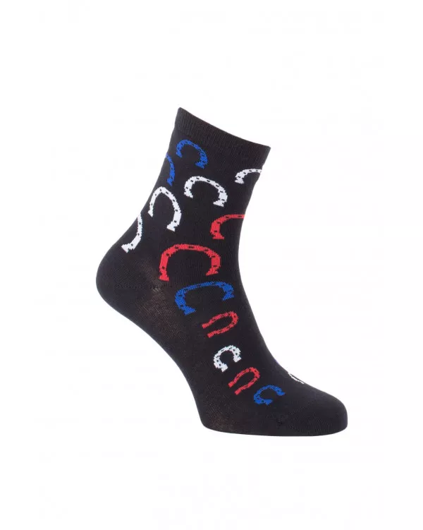Chaussettes Porte-bonheur noir bleu blanc rouge Chaussettes Porte-bonheur noir bleu blanc rouge