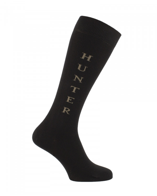Mi-bas équitation Hunter noir et beige Mi-bas équitation Hunter noir et beige