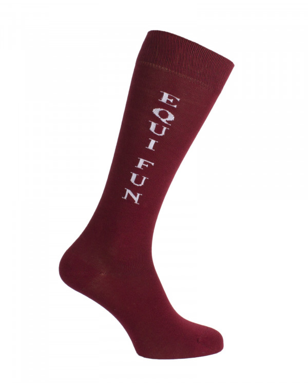 Chaussettes d'équitation Equifun bordeaux Chaussettes d'équitation Equifun bordeaux