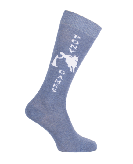 Chaussettes d'équitation Champion Pony Games jean clair et blanc