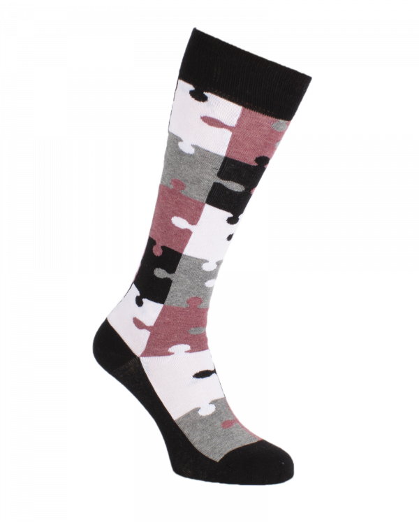 Chaussettes d'équitation Puzzle noir Chaussettes d'équitation Puzzle noir
