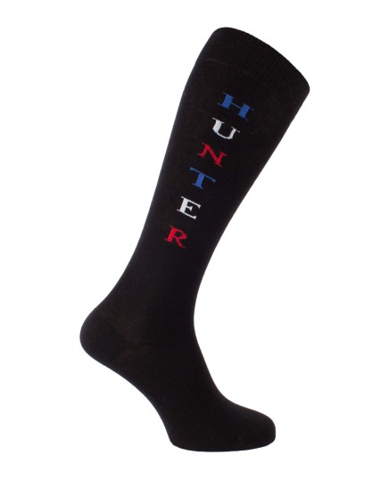 Chaussettes d'équitation Hunter Noir et Tricolore
