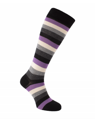 Multicoloured stripes riding socks | KozySocks