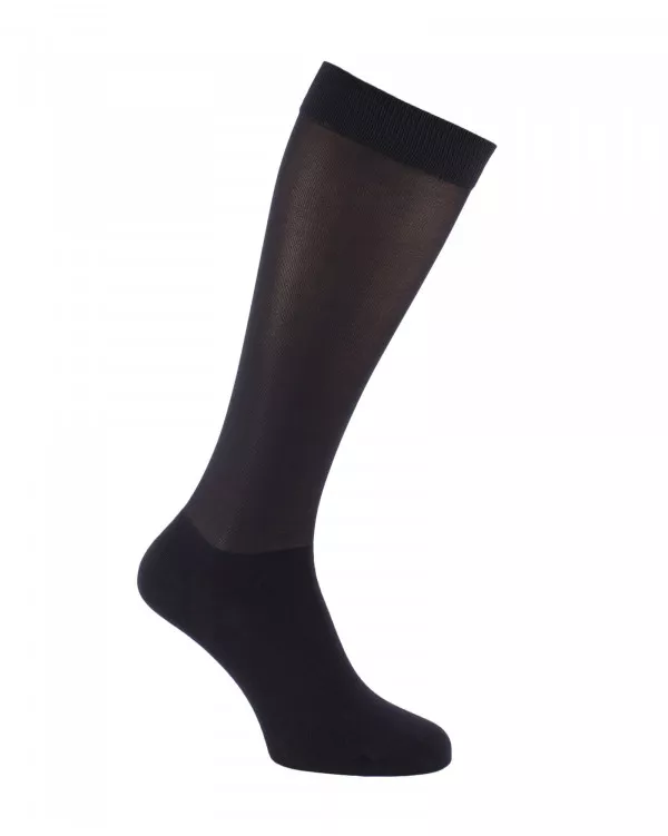 Chaussettes équitation fines pour bottes serrées noires