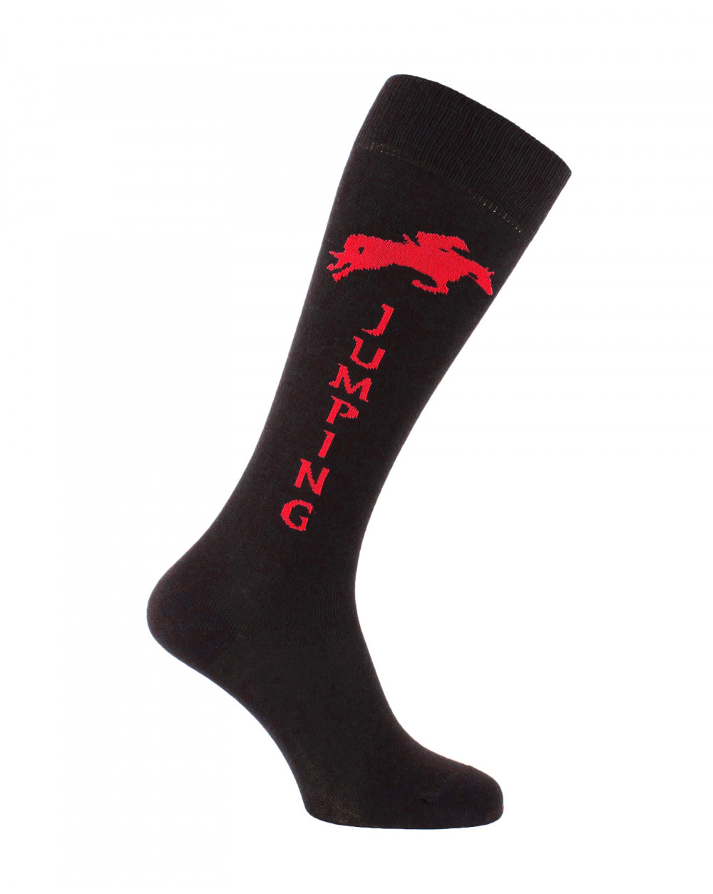 Chaussettes d'équitation Champion Jumping en noir et rouge