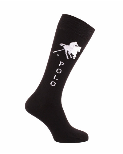 Chaussettes d'équitation Champion Polo en Noir et Blanc