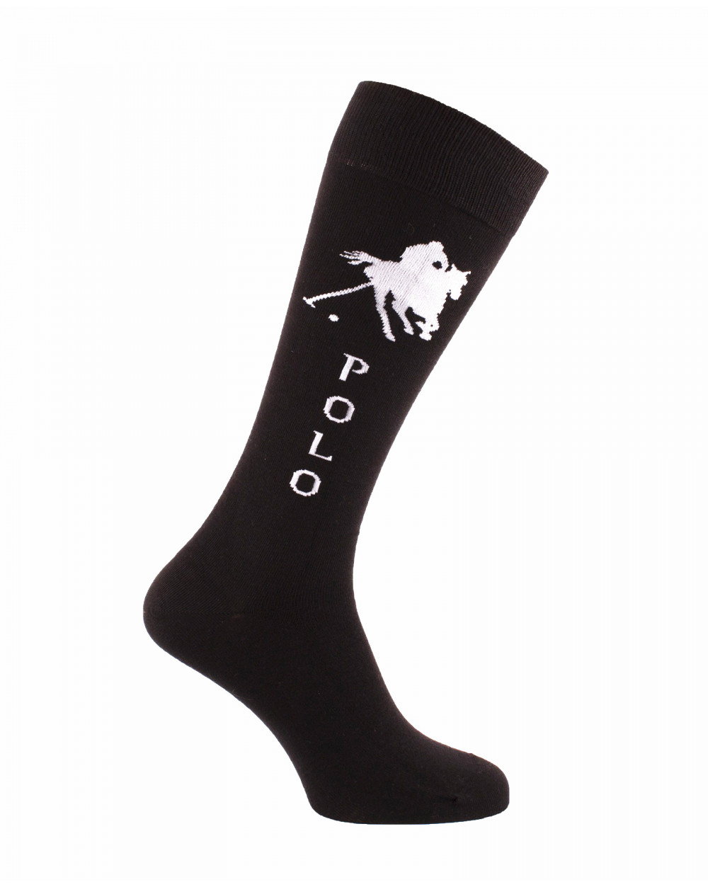 Chaussettes d'équitation Champion Polo en Noir et Blanc