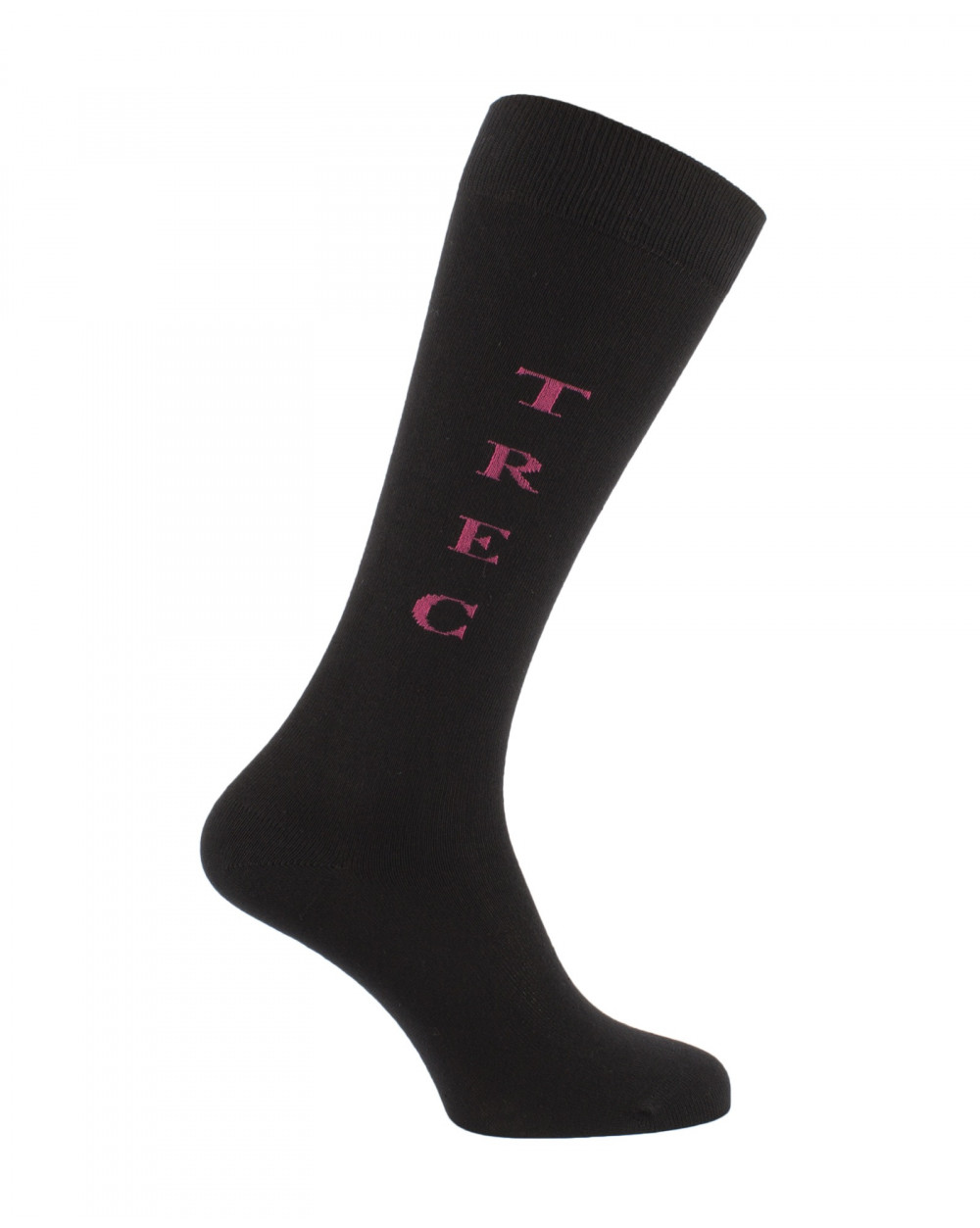 Chaussettes d'équitation TREC Noir et Fuchsia