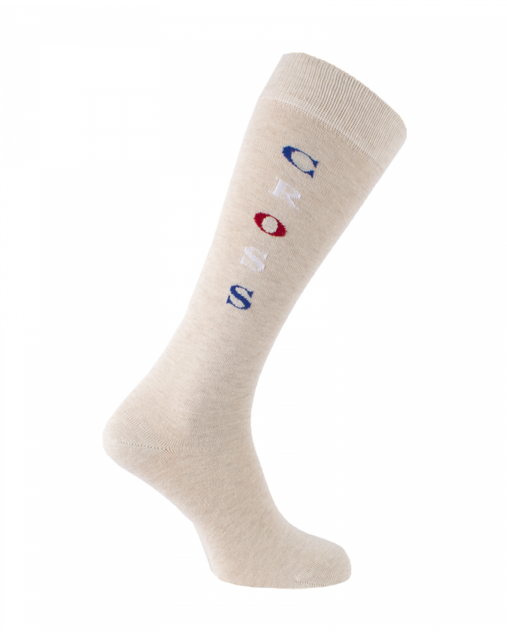 Chaussettes d'équitation Cross Ecru et Tricolore
