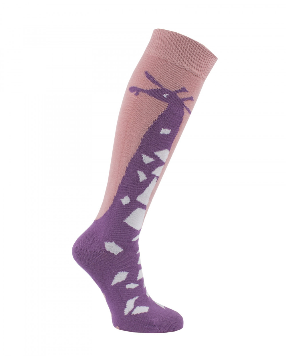 Chaussettes d'équitation Girafes violet Chaussettes d'équitation Girafes violet