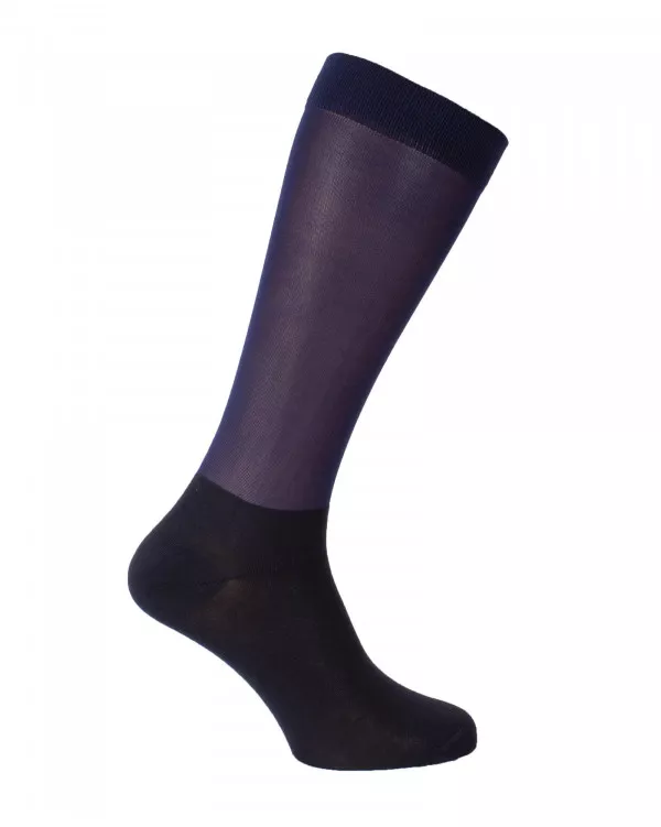 Chaussettes d'équitation fines pour bottes serrées en bleu marine Chaussettes d'équitation fines pour bottes serrées en bleu marine