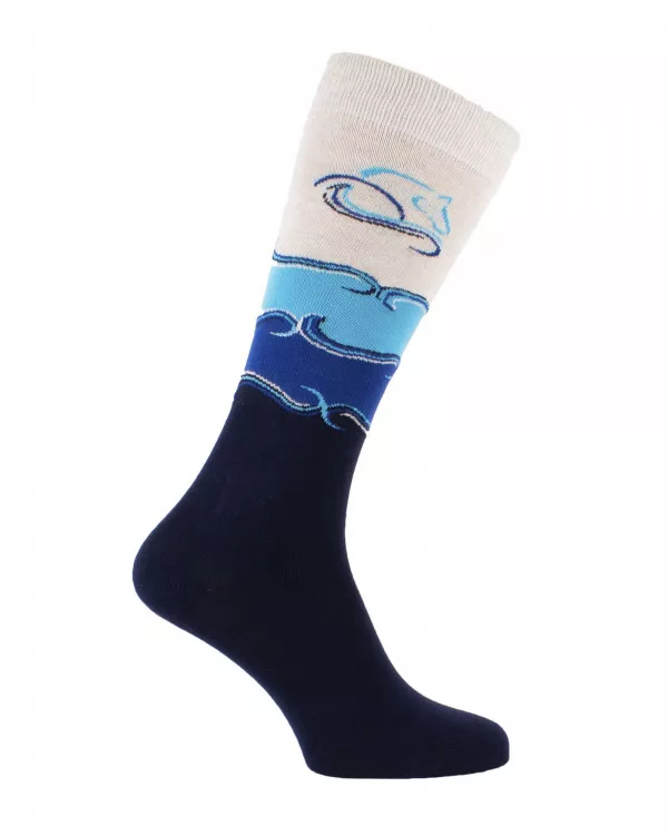 Chaussettes d'équitation Cheval de Mer bleu Chaussettes d'équitation Cheval de Mer bleu