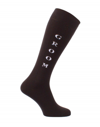 Chaussettes d'équitation Groom en noir et blanc